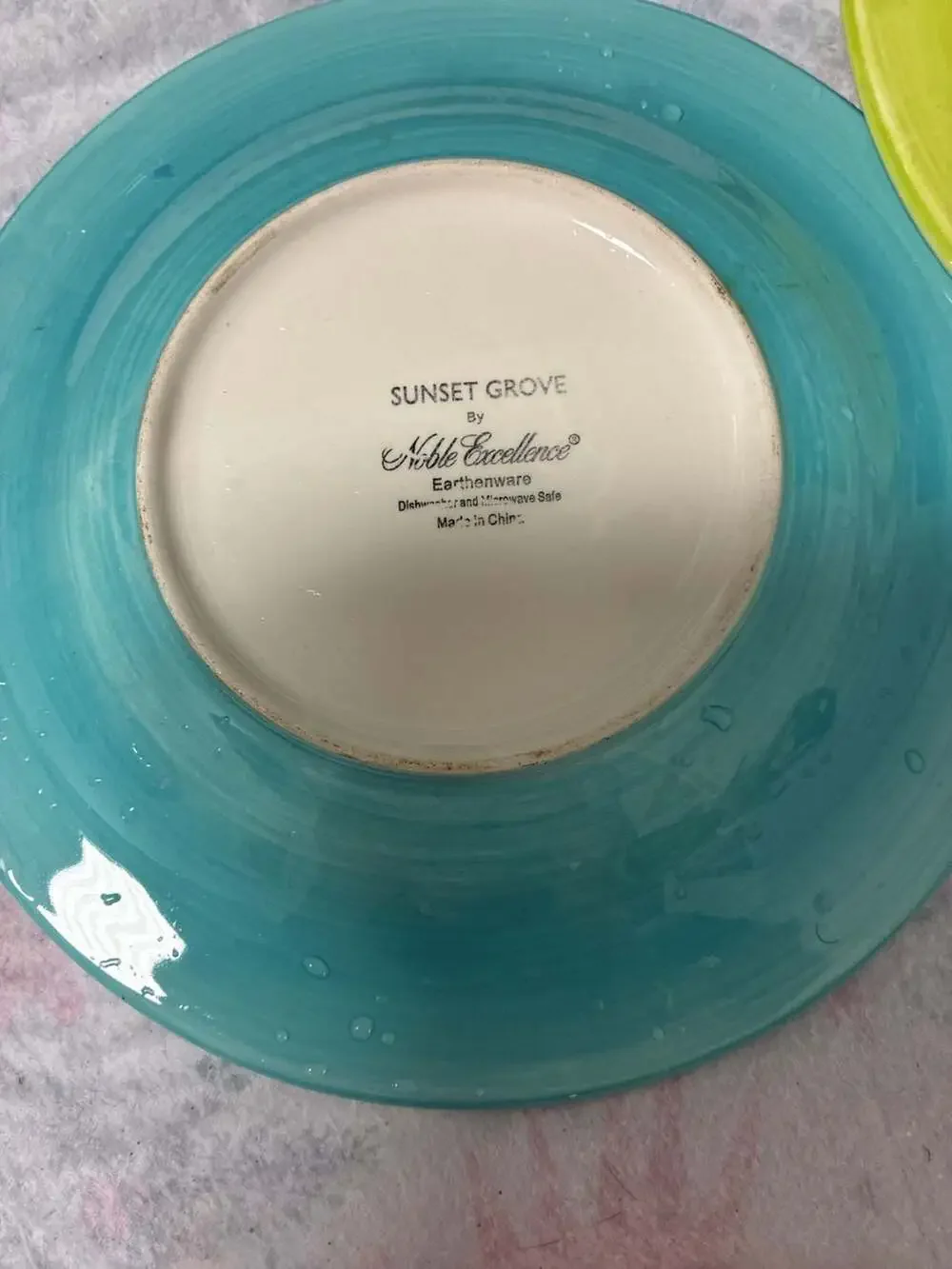 Sunset Grove by Noble Excellence Earthenware Floral Surfboard Dinner Plates Lot